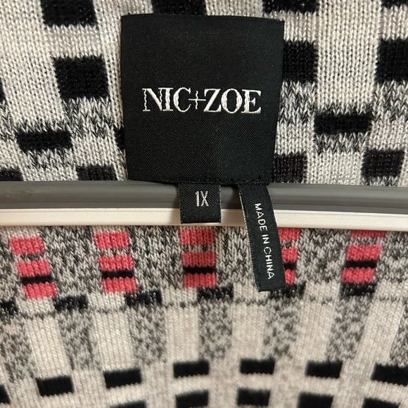 NIC+ZOE Women's Checkered Open Front Blazer - Picture 4 of 5